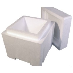 Scatola isotermica in polistirolo con coperchio 220x220x210 mm